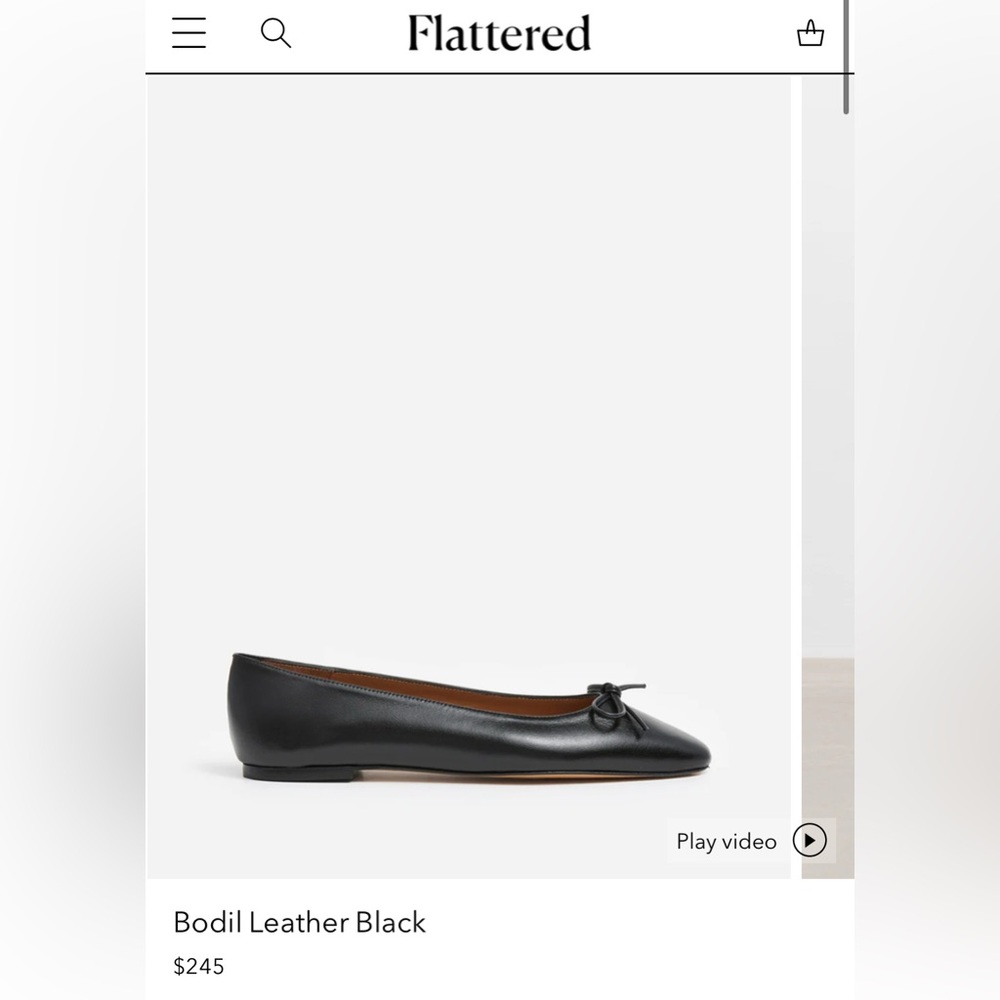 Flattered | Bodil Flats | Black | 36